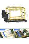 Stainless steel tableware storage rackdishwashing rack, kitchen multi-functional dish rack storage t - 2