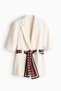 Short-sleeved tie-belt blazer - 4