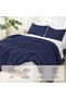 Indigo Oversized King Comforter Set, 3 Pcs Lightweight Bedding - 3