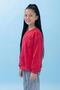 Girl's Sweatshirt with Pocket Detail and Balloon Sleeves - 2