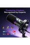 طقم ميكروفون ديناميكي PD200XS XLR/USB، ميكروفون ألعاب RGB مع برنامج - 2