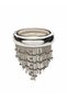 Chain-Link Curved Silver Cuff Bracelet