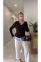 Seyra Burgundy Shirt Detailed Knitwear - 4