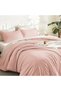 Blush Pink Super King Plus Comforter Set, 3 Pcs Solid Bedding Set - 5