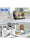 Stainless steel tableware storage rackdishwashing rack, kitchen multi-functional dish rack storage t - 3
