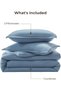 Oversized King Comforter Set Grayish Blue Super King Plus Size, 3 Pieces Lightweight Solid Bedding C - 7