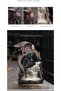 مبخرة بخور بتدفق عكسي على شكل تنين مصنوعة يدويًا، مبخرة بخور سيراميك بتصميم شلال مع 20 مخروط بخور بتدفق عكسي لـ - 8