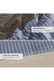 Blue Brown King Size Comforter Set - 3 Pieces Stripe Bed Set - 7