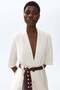 Short-sleeved tie-belt blazer - 3