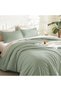 Queen Comforter Set Sage Green, 3 Pieces Boho Lightweight Solid Bedding Comforters & Sets, Double Do - 5