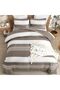 Hazel Queen Comforter Set - 3 Pieces Stripe Bedding Comforter Sets - 3