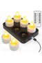 Rechargeable Tea Lights Candles with Remote Timer & Charging Base