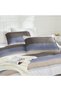 Blue Brown King Size Comforter Set - 3 Pieces Stripe Bed Set - 6