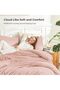 Blush Pink Super King Plus Comforter Set, 3 Pcs Solid Bedding Set - 2