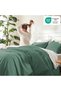 Haze Green Oversized Queen Comforter Set, 3 Pieces Solid Bedding - 4