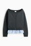 Layered off-the-shoulder cardigan - 3