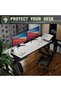 Large Office Leather Desk Mat, Mouse and Keyboard Pad, Computer and Laptop Mat, Desktop Protector an - 5