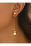 Gold Solid Dangle Earrings