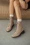 Belvi Lace-Up Round-Toe Women's Boots - Vizon Suede - 2