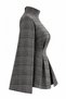 Stand-Up Collar Plaid Lumberjack Shirt with Front Slit - Gray - 3
