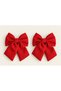 Women's Red Satin Automatic Bow Hair Clip, April Fool's Day Hair Clip, Set of 2.