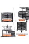 Circular Storage Rack -4 Layer Black- Durable Corrosion-Resistant Tiered Space-Saving Storage Rack w - 3