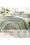 Queen Comforter Set Sage Green, 3 Pieces Boho Lightweight Solid Bedding Comforters & Sets, Double Do - 3