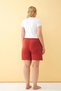 Women's Brick Color Comfortable Fit Pocket Shorts - 5