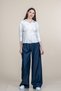 Women's Summer Beige Loose-Sleeved, Waist-Fitted Casual Shirt 70067 - 3