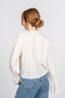 Women's Summer Ecru Blouse with Ruffle Detail and Tie-Detail 70071 - 5