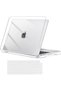 متوافق مع غطاء MacBook Air 13 موديلات 2026-2022 M5-M2، شفاف تمامًا