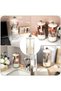 2 Pack Automatic Lifting Makeup Brush Holder Organizer with Lid – Clear 4-Compartment Dustproof & Wa - 3