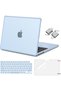 متوافق مع حافظة MacBook Air 13 موديل 2026-2022 M5-M2، أزرق سماوي