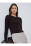 Brown Regular Fit Button Down Cable Knit Cardigan