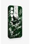 Realme C85 5G Compatible Green Crocodile-Themed Patterned Silicone Case - 3
