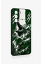 Samsung-S21Fe Compatible Green Crocodile-Themed Patterned Silicone Case. - 3