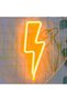ضوء زخرفي نيون على شكل شعاع البرق بتقنية LED، أزرق (أصفر) - 7