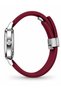 Square Soft Touch Burgundy Strap Wristwatch - 2