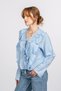 Women's Summer Blue Blouse with Ruffle Detail and Tie-Detail 70071 - 3