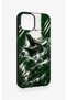iPhone 14 Compatible Green Crocodile-Patterned Silicone Case. - 3