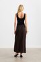 CHOCOLATE MINIMAL SATIN SKIRT - 5