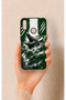 Huawei Y7 2019 Compatible Green Crocodile-Themed Patterned Silicone Case.