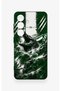 Samsung S26 Compatible Green Crocodile-Themed Patterned Silicone Case. - 2