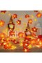 Maple Leaves String Light,Fall Thanksgiving Decorations Pumpkin String Lights,3M 20LED Halloween Pum - 2