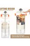 2 Pack Automatic Lifting Makeup Brush Holder Organizer with Lid – Clear 4-Compartment Dustproof & Wa - 6