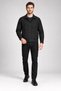 Men's Black Shirt Collar with Zip Detail and Front Pocket - 4