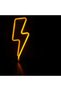 ضوء زخرفي نيون على شكل شعاع البرق بتقنية LED، أزرق (أصفر) - 2