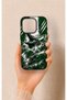 iPhone 16 Pro Compatible Green Alligator-Printed Silicone Case