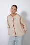 Oversized Knitted Cardigan with Contrast Stitching and Button Details