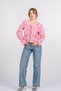 Women's Summer Pink Blouse with Ruffle Detail and Tie-Detail 70071 - 5